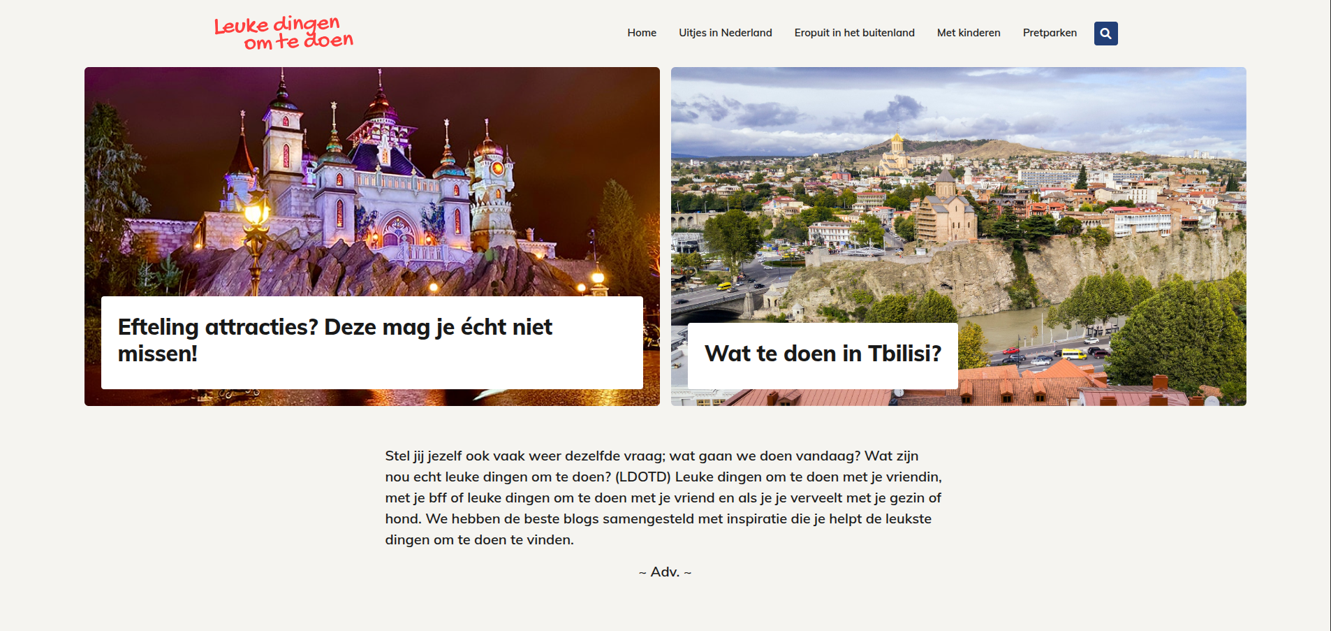 Image for Leuke Dingen Om Te Doen - Hoe 4BIS Innovations het uitjesplatform van LeukeDingenOmTeDoen voorzag van een eigen CMS, zodat gidsen eenvoudiger beheerd konden worden en affiliatebeheer gecentraliseerd werd via AffiliateMNGR.